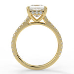 Stunning 1.30 CT Princess Moissanite Engagement Ring with Hidden Halo & Pave Design 3