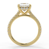 Stunning 1.30 CT Princess Moissanite Engagement Ring with Hidden Halo & Pave Design 3