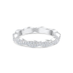 Stunning 0.4 TCW Round Moissanite Stones in Full Eternity Wedding Band 1