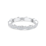 Stunning 0.4 TCW Round Moissanite Stones in Full Eternity Wedding Band 1