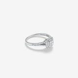Stunning 0.3  TCW Round Moissanite Engagement Ring With Cluster Design 4