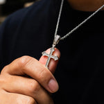 1.5 CT Round Moissanite CrossStyle Silver Pendant for Him 4