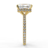 Stunning 2.50 CT Radiant Moissanite Engagement Ring with Hidden Halo & Pave Design 3