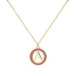 1.155 TCW Round Garnet Lab Made Diamond- July Birthstone Pendant 4