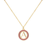 1.155 TCW Round Garnet Lab Made Diamond- July Birthstone Pendant 4