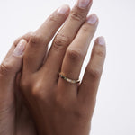 Stunning 0.04 TCW Round Moissanite Stones Flush Wedding Bands 2