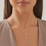 Round Cut Cubic Zirconia in 925 Sterling Silver Necklace 4