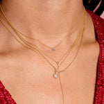 0.50 CT Round Moissanite Diamond Star Pendant Necklace in Solid Gold 4