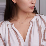 0.38 TCW Round Garnet Lab Made Diamond- January Birthstone Necklace 2