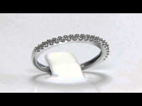 Round Cut Cubic Zirconia in 925 Sterling Silver Wedding Bands 7