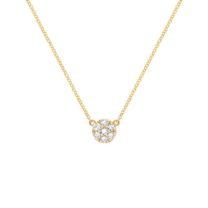 0.84 TCW  Round Diamond Lab Made Diamond- April Birthstone Necklace