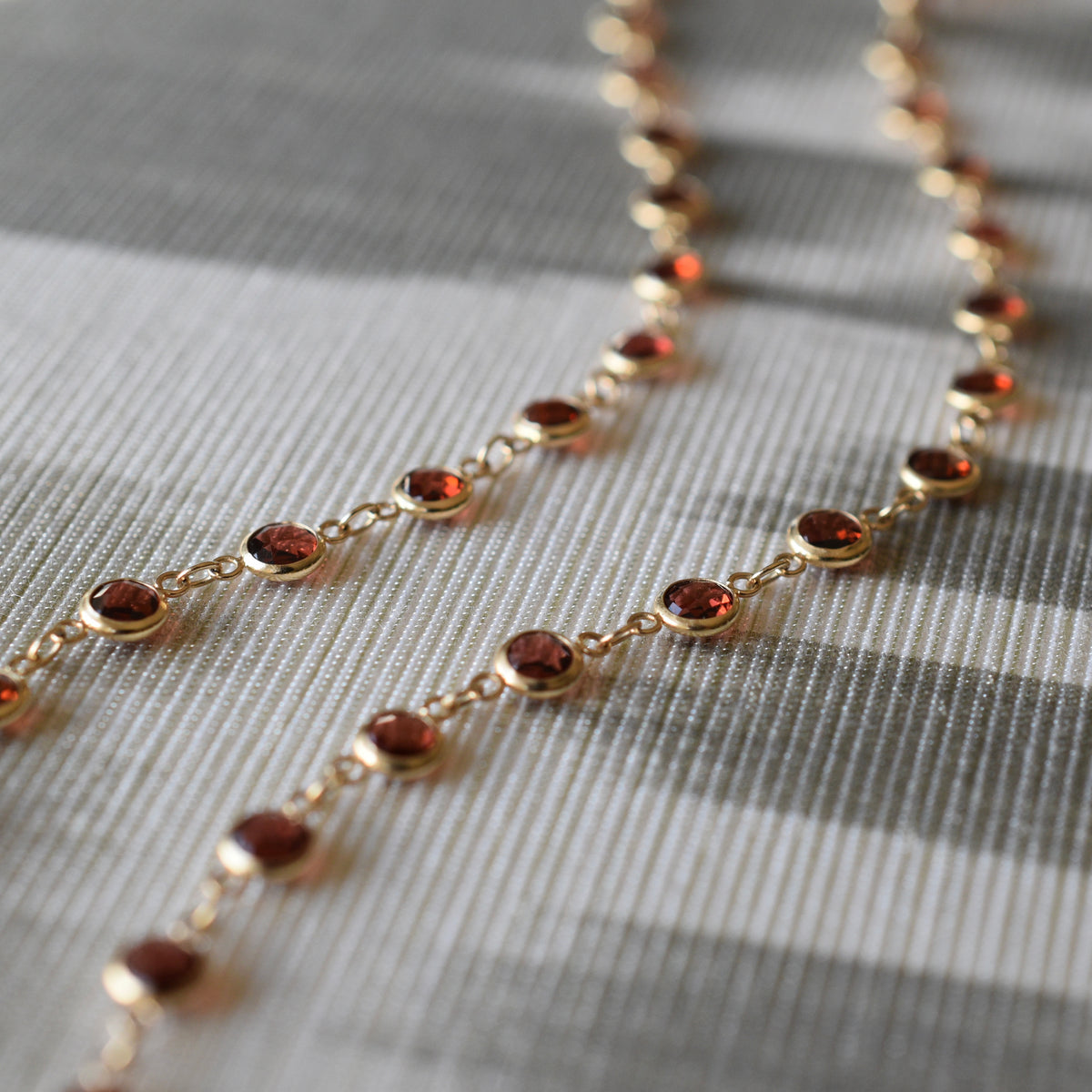 11.8 TCW Round Garnet Lab Made Diamond- January Birthstone Necklace 6