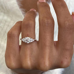 Classic 2.0 CT Round Moissanite Engagement Ring with Cluster Design 8