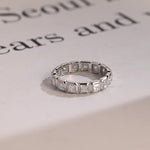 Stunning 0.4 TCW Princess Moissanite Stones Full Eternity Wedding Band 3