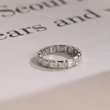 Stunning 0.4 TCW Princess Moissanite Stones Full Eternity Wedding Band 3
