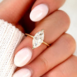 Stunning 2.80 CT Marquise Moissanite Engagement Ring with Hidden Halo Design 6
