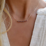 1.38 TCW Round Garnet Lab Made Diamond- January Birthstone Necklace 6