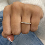 Stunning 0.32 TCW Round Moissanite Stones Half Eternity Wedding Band 1