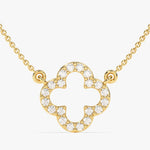 0.30 CT Round Moissanite Diamond Good Luck Pendant Necklace in Solid Gold 1