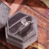 Stunning 4.0 CT Radiant Moissanite Engagement Ring with Pave Design 8
