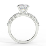 Stunning 2.0 CT Round Moissanite Engagement Ring with Pave Design 6