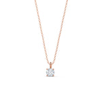 1.0 CT Round Moissanite Diamond Solitaire Necklace in Solid Gold 6