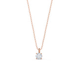 1.0 CT Round Moissanite Diamond Solitaire Necklace in Solid Gold 6