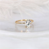Stunning 2.10 CT Oval Moissanite Engagement Ring with Solitaire Design 2