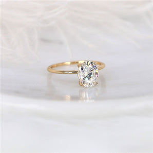 Stunning 2.10 CT Oval Moissanite Engagement Ring with Solitaire Design