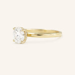 Stunning 1.0 CT Round Moissanite Engagement Ring with Hidden Halo Design 2