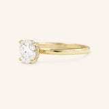 Stunning 1.0 CT Round Moissanite Engagement Ring with Hidden Halo Design 2