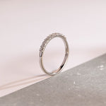 Stunning 0.2 TCW Round Moissanite Stones Half Eternity Wedding Bands 7