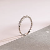 Stunning 0.2 TCW Round Moissanite Stones Half Eternity Wedding Bands 7