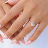 Stunning 1.5 CT Round Moissanite Engagement Ring in Pave Design 10