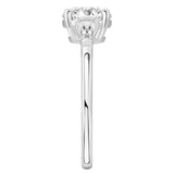 Stunning 0.50-1.50 CT Round Moissanite Engagement Ring With Milgrain Pave Design 4