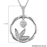 Round Cut Cubic Zirconia in 925 Sterling Silver Necklace 6
