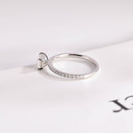 Stunning 0.5 - 1.5 CT Emerald Moissanite Engagement Ring with Pave Design 10