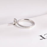 Stunning 0.5 - 1.5 CT Emerald Moissanite Engagement Ring with Pave Design 10