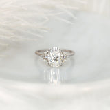 Stunning 2.5 CT Oval Moissanite Engagement Ring with Three Stone Design 1