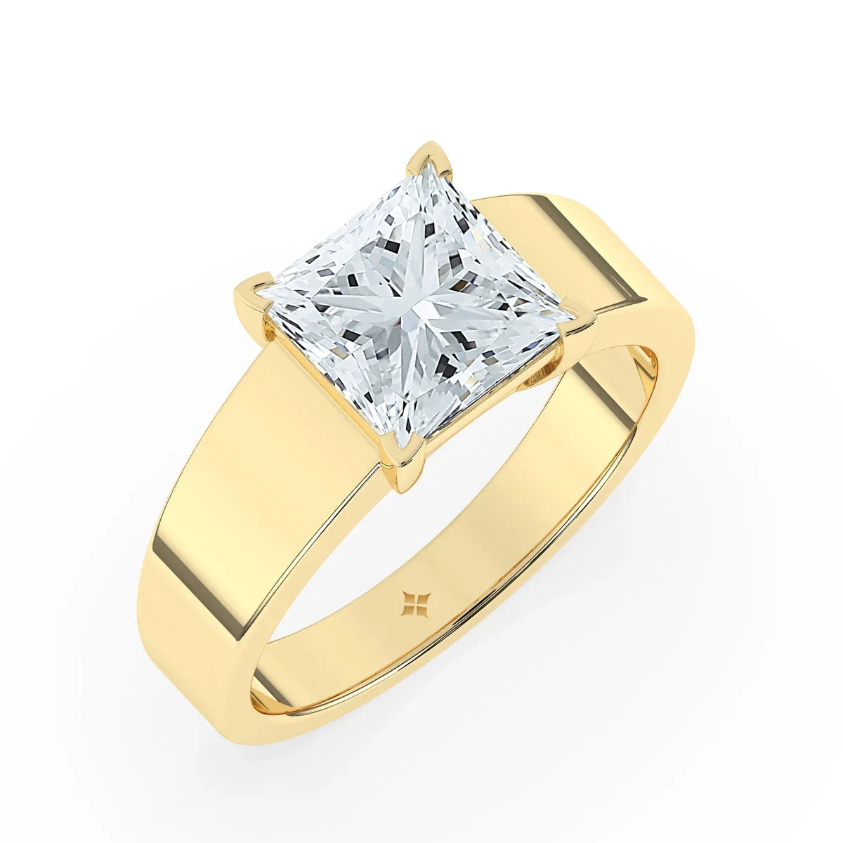 Stunning 3.0 CT Princess Moissanite Men's Wedding Band with Solitaire Design 2