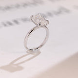Stunning 1.0 - 2.0 CT Emerald Moissanite Engagement Ring with Hidden Halo Design 7