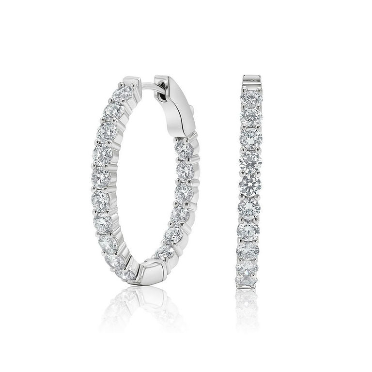 
                  
                    3.0 TCW Round Cut Hoop Moissanite Earrings
                  
                