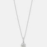 Round Cut Cubic Zirconia in 925 Sterling Silver Necklace 1