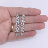 Round Cut Cubic Zirconia in 925 Sterling Silver Earrings 3