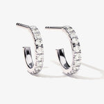 0.50 TCW Round Cut Moissanite Hoops Earrings in Gold 3