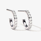 0.50 TCW Round Cut Moissanite Hoops Earrings in Gold 3