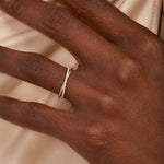 Stunning 0.11 TCW Round Moissanite Stones Criss Cross Wedding Bands 2