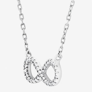 Round Cut Cubic Zirconia in 925 Sterling Silver Necklace