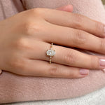 Stunning 0.5 CT Oval Moissanite Stones Engagement Ring In Dainty Pave Design 7