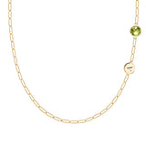 0.84 CT Round Peridot Lab Made Diamond- August Birthstone Necklace 1